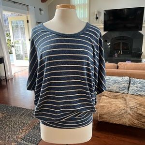 SAINT GRACE batwing knit striped tunic
